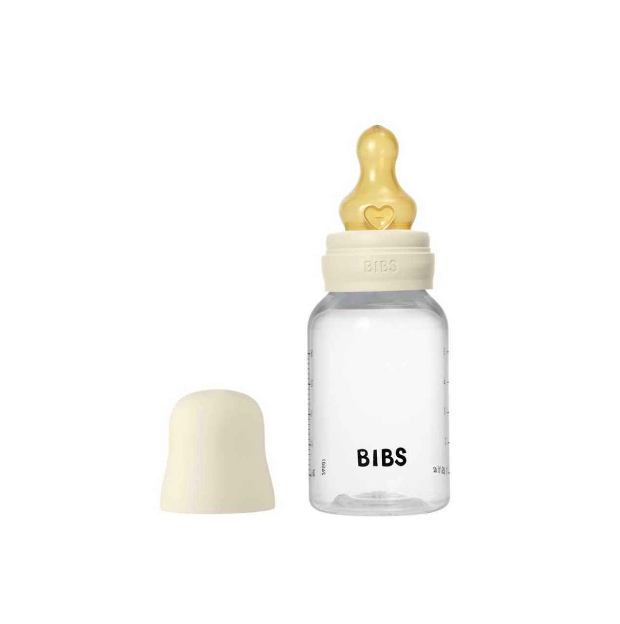 Дитяча пляшечка BIBS Baby Bottle Round Latex 150 мл Ivory (повільний потік)