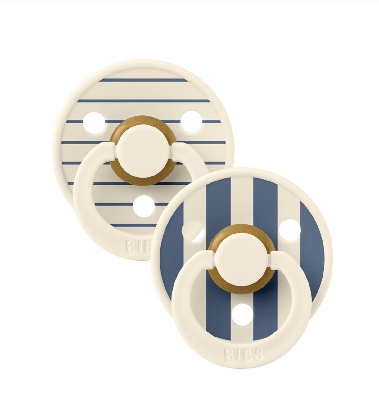 Пустушка Studio Colour Latex Round (кругла) Pin-Ivory/Steel Blue Mix 0-6 м ( 2 в упаковці)