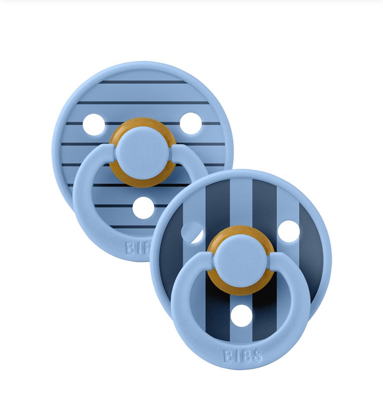 Пустушка Studio Colour Latex Round (кругла) Pin-Sky Blue Mix 0-6 м ( 2 в упаковці)