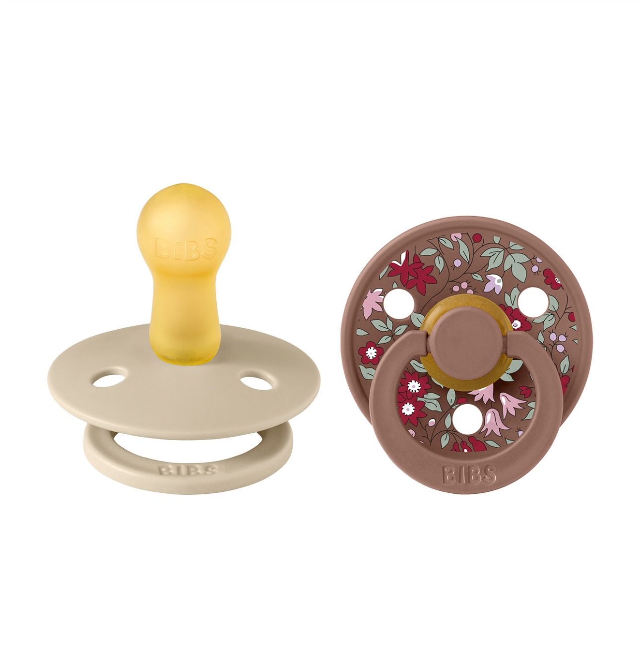 Пустушка Bibs x Liberty Colour Latex Round (кругла) Chamomile Lawn Mix 0-6 м ( 2 в упаковці )