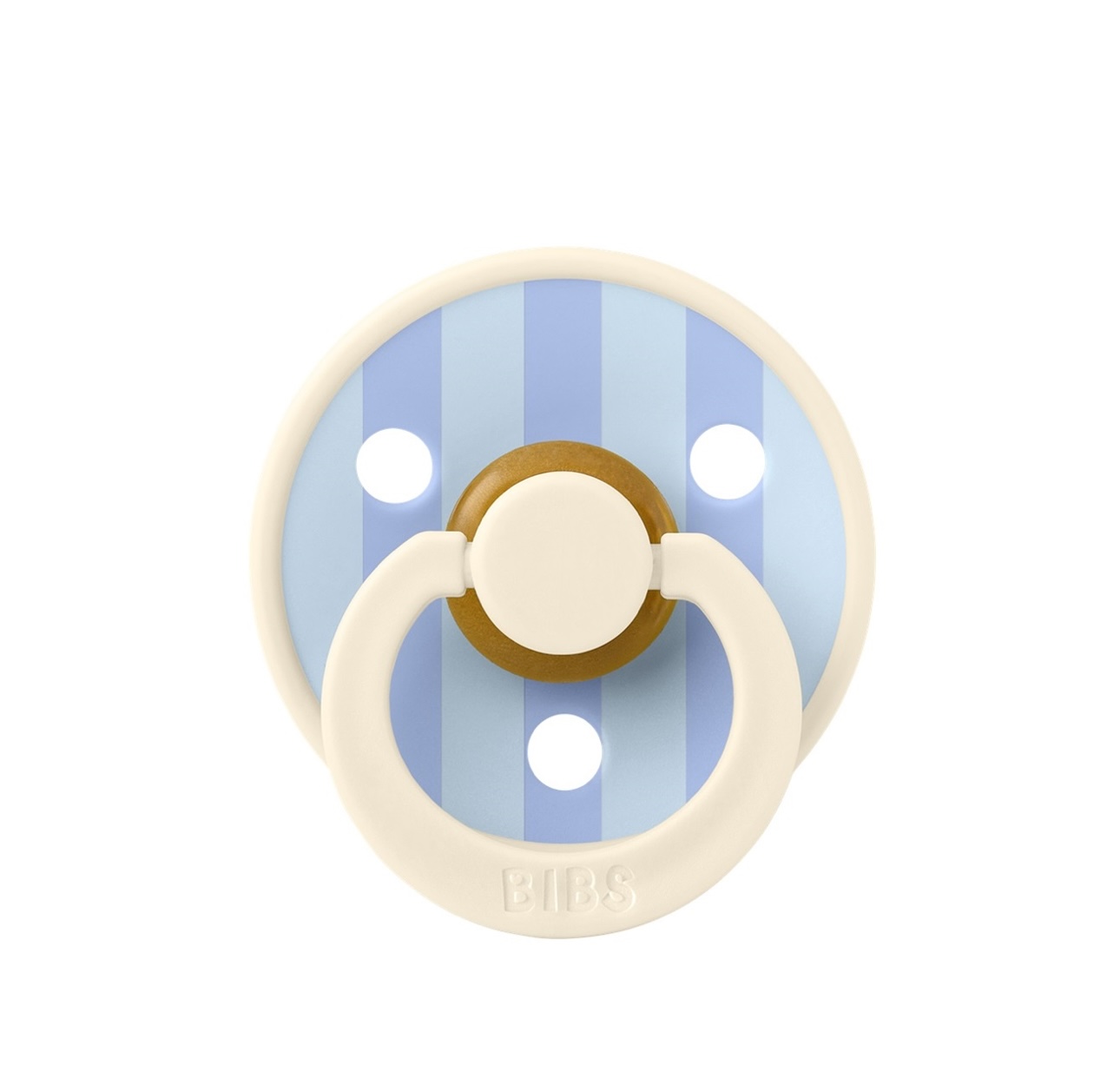 Пустушка Studio Colour Latex Round (кругла) Block-Ivory/Dusty Blue 0-6 м