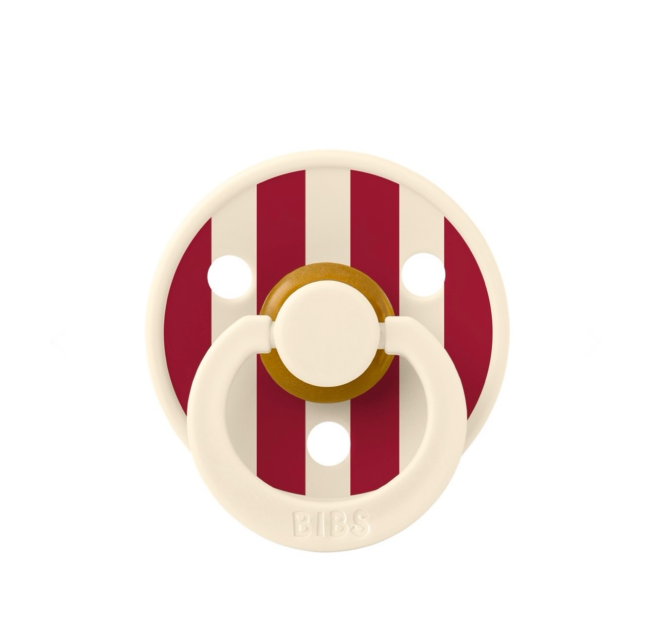 Пустушка Studio Colour Latex Round (кругла) Block-Ivory/Ruby 0-6 м