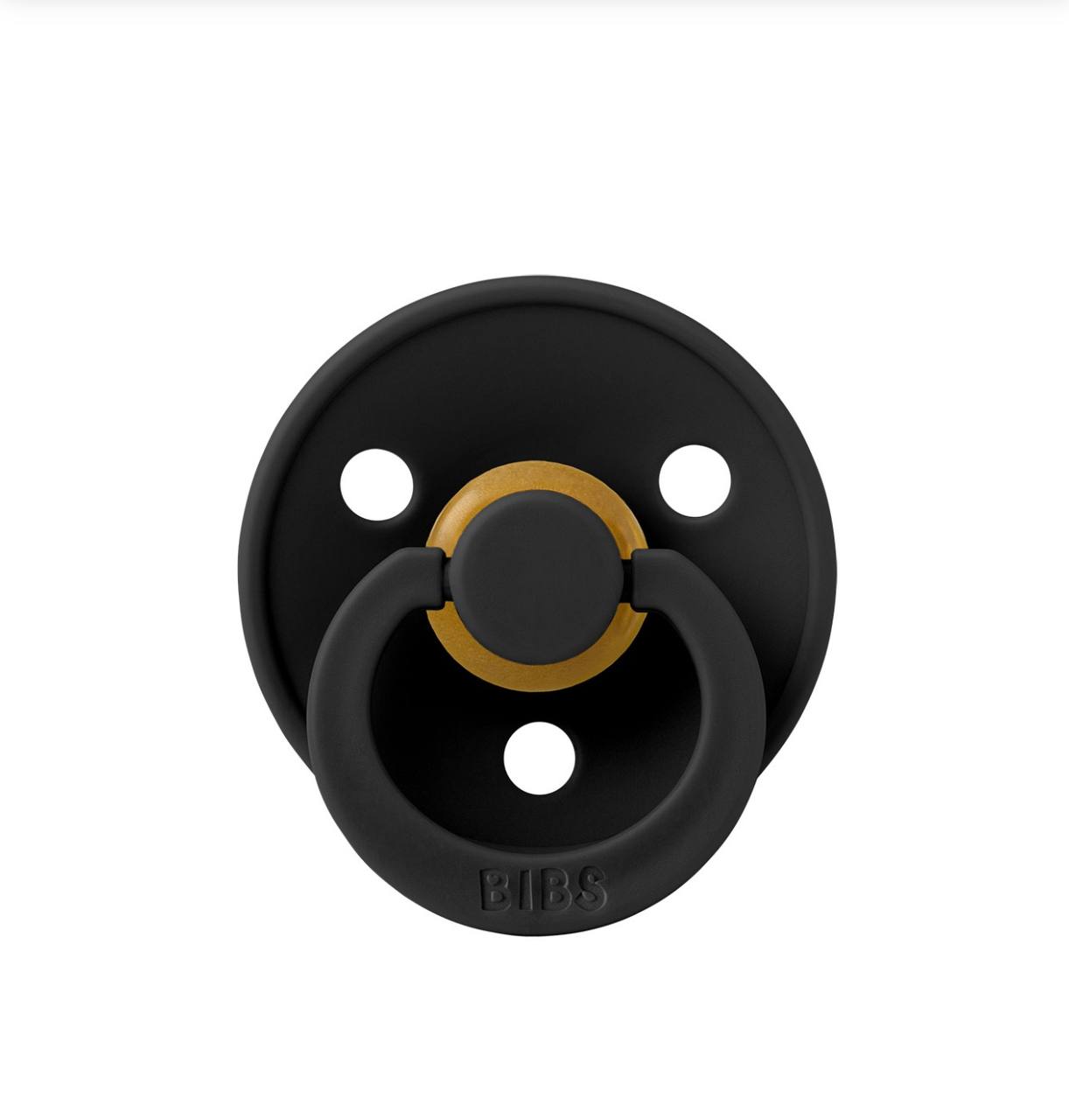 Пустушка BIBS Colour Latex Round (кругла) Black 0-6 м