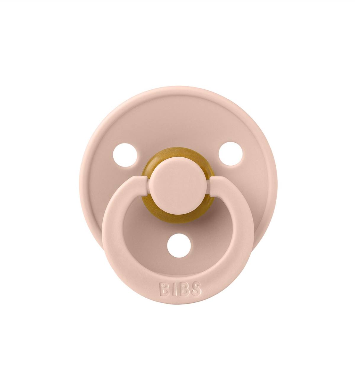 Пустушка BIBS Colour Latex Round (кругла) Blush 0-6 м