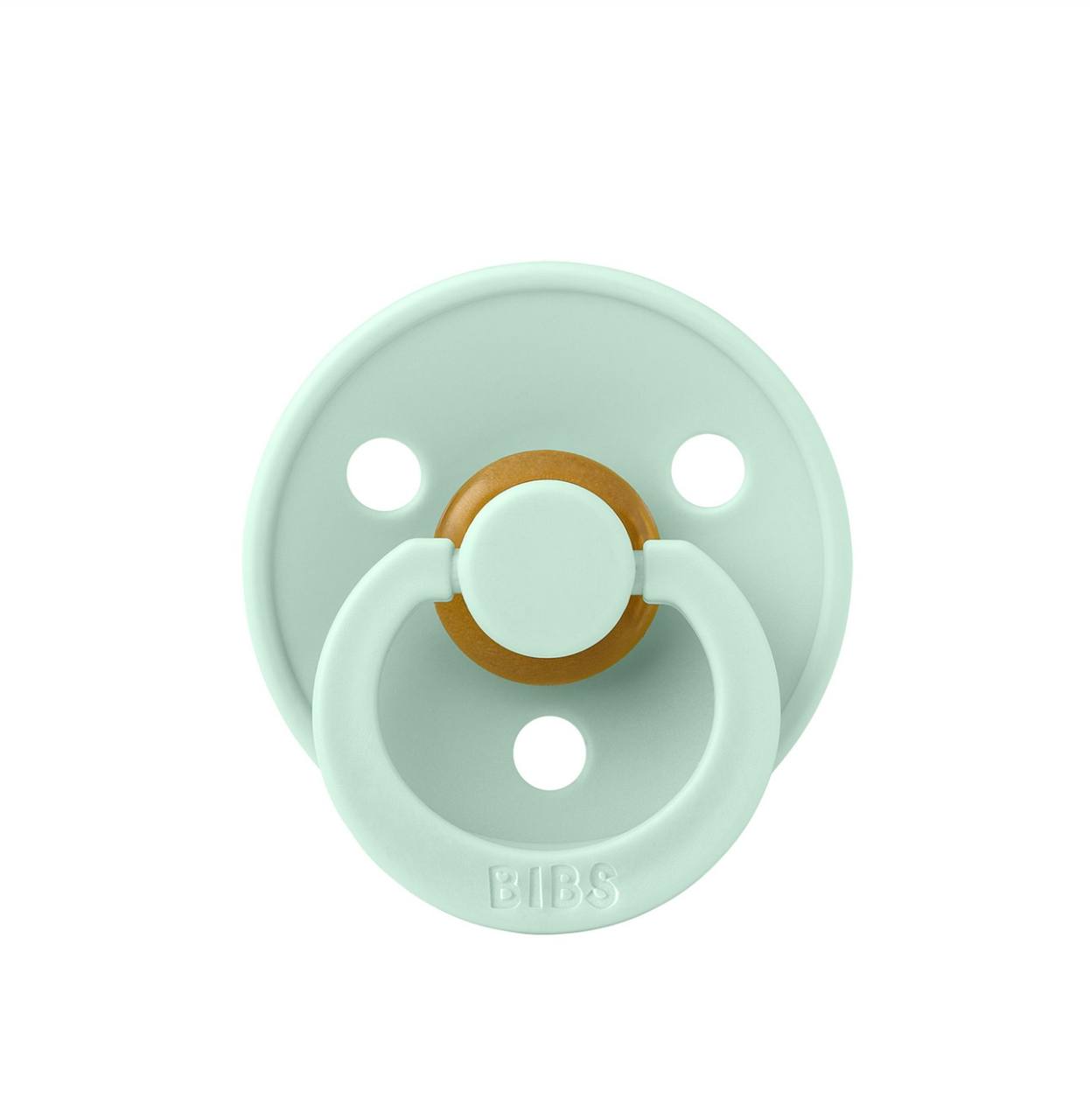 Пустушка BIBS Colour Latex Round (кругла) Mint 0-6 м