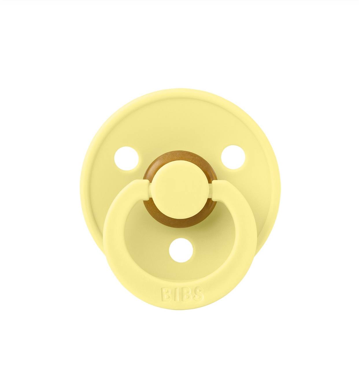 Пустушка BIBS Colour Latex Round (кругла) Sunshine 0-6 м