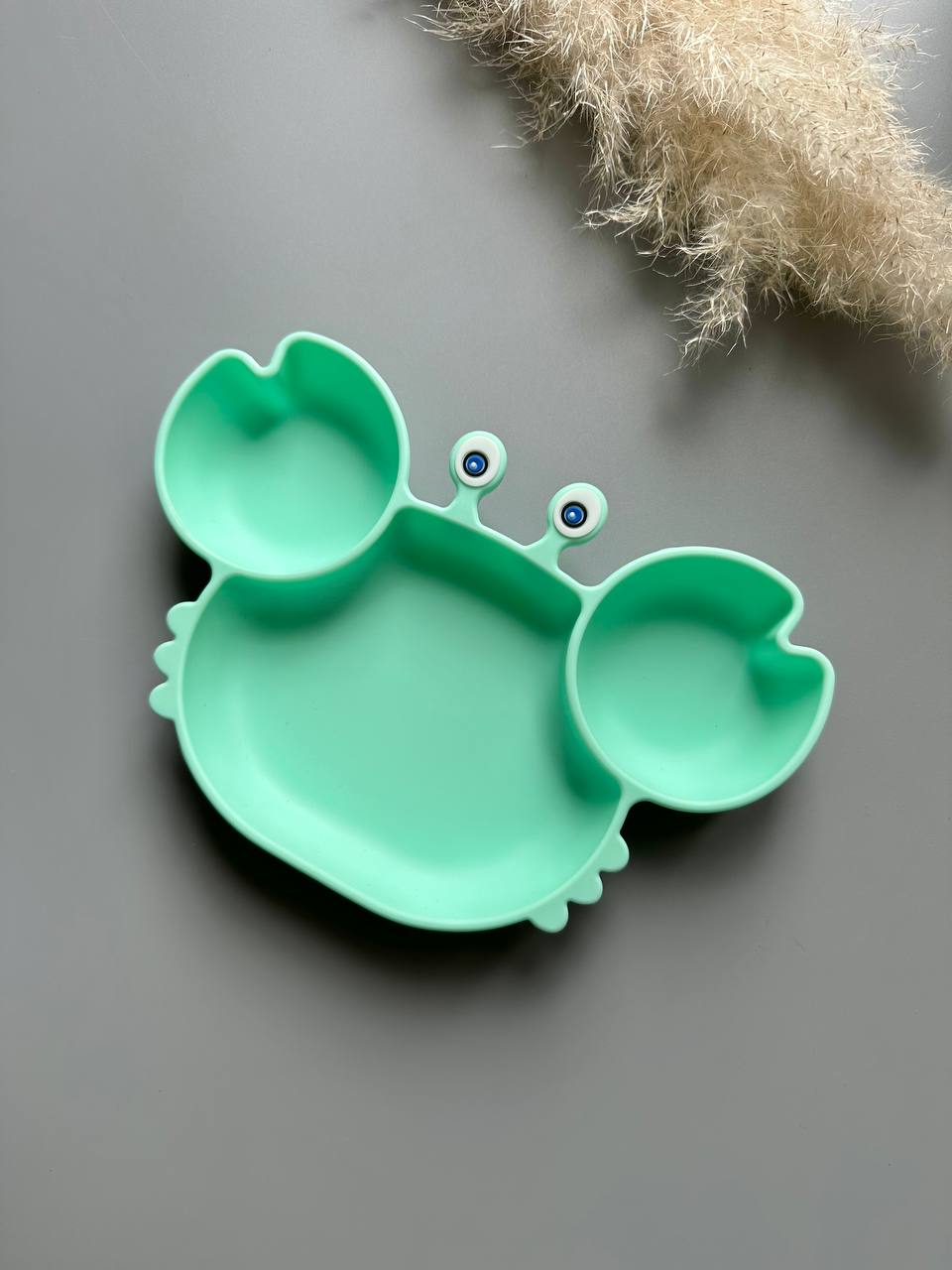 секційна тарілочка Крабик mint