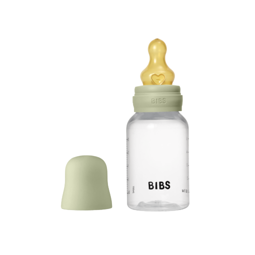 Дитяча пляшечка BIBS Baby Bottle Round Latex 150 мл Sage (повільний потік)