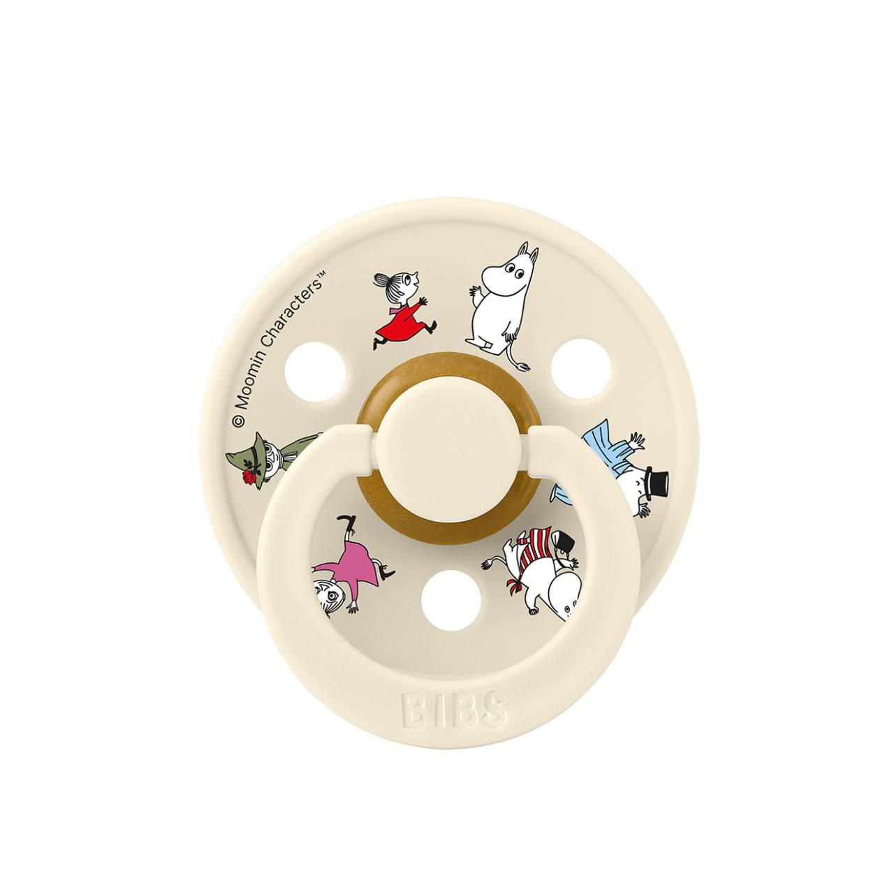 Пустушка Moomins Colour Latex Round (кругла) Friends Ivory 6-18 м