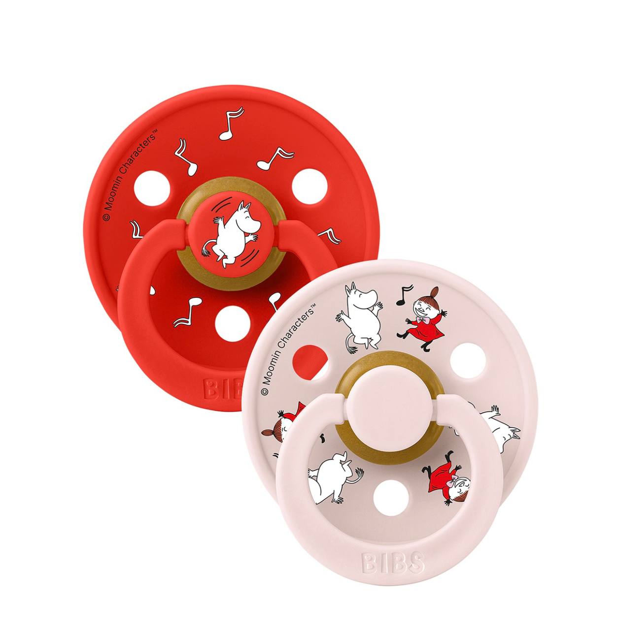 Пустушка Moomin Colour Latex Round (кругла) Dancing Candy Apple mix 6-18 м (2 в упаковці)