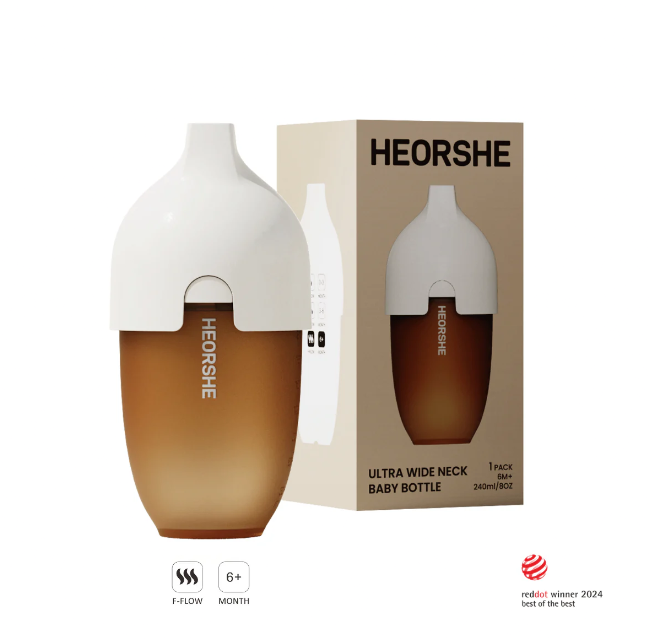 Пляшечка HEORSHE 240 мл ( 6+ м ) білий