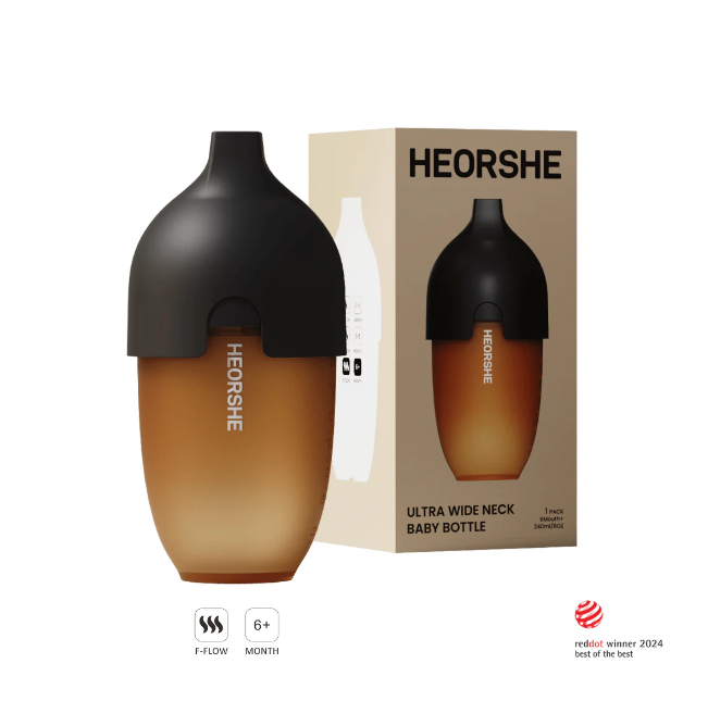 Пляшечка HEORSHE 240 мл ( 6+м ) чорний