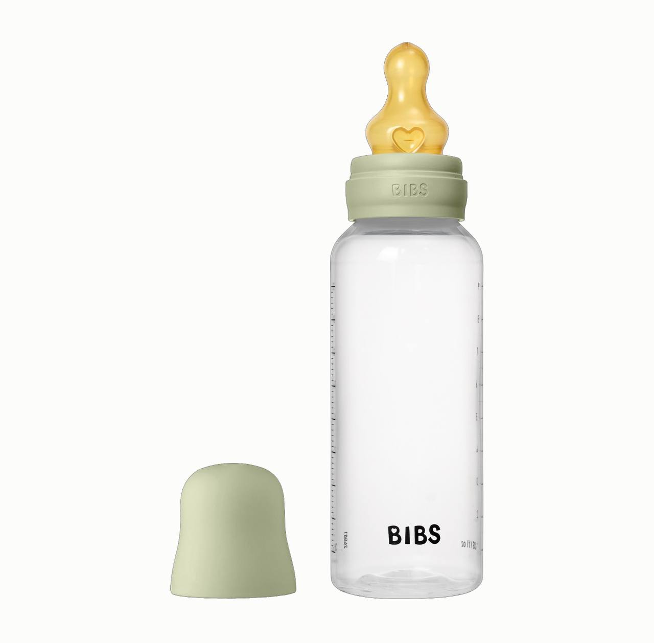Дитяча пляшечка BIBS Baby Bottle Round Latex 270 мл Sage (середній потік)
