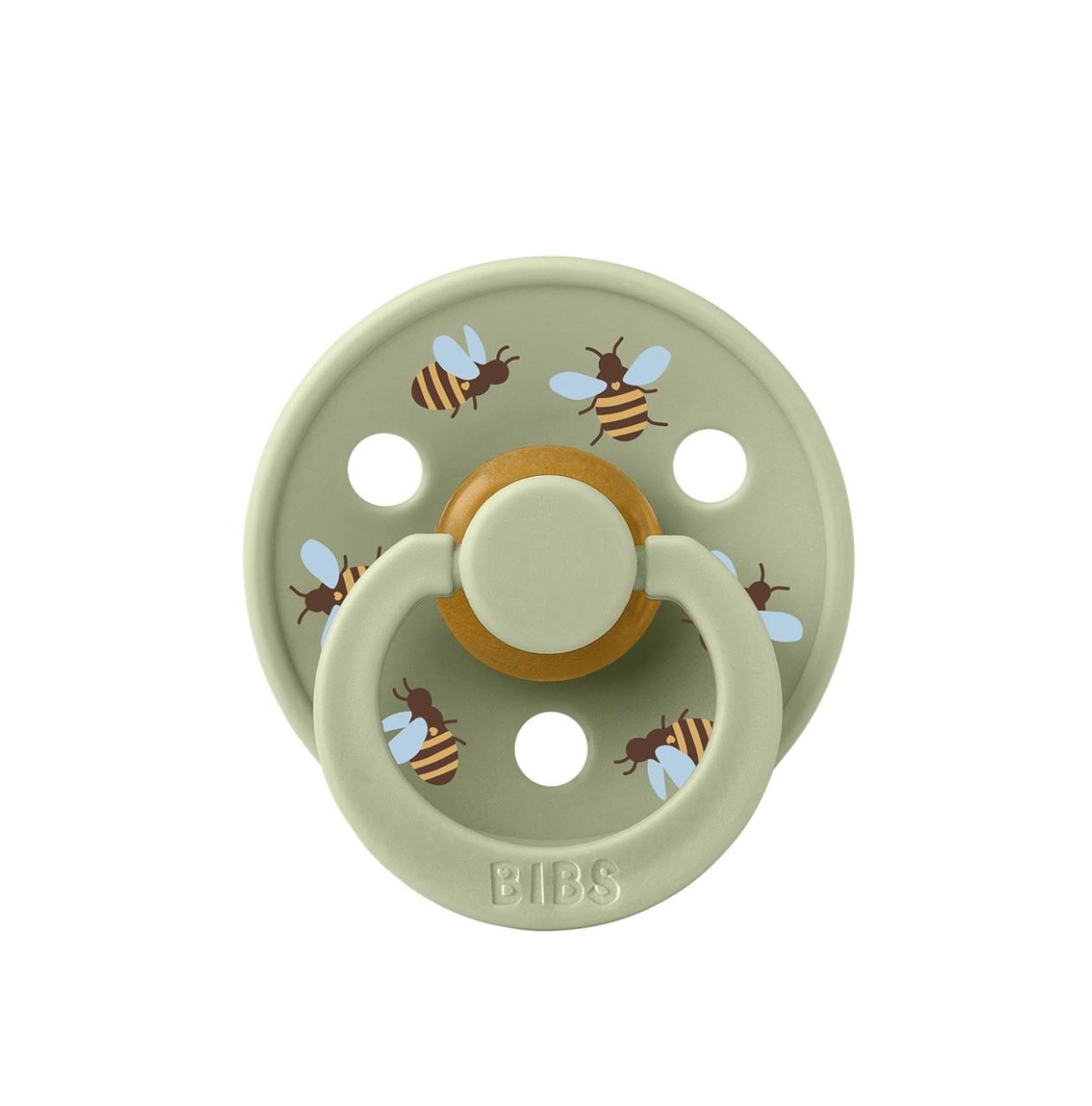 Пустушка Studio Colour Latex Round (кругла) bumblebee friends sage 0-6 м