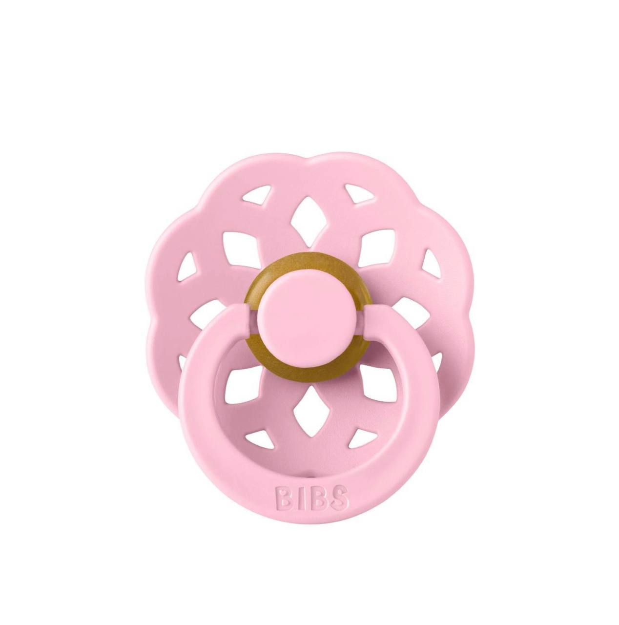 Пустушка BIBS Boheme Latex Round (кругла) Baby Pink 0-6 м