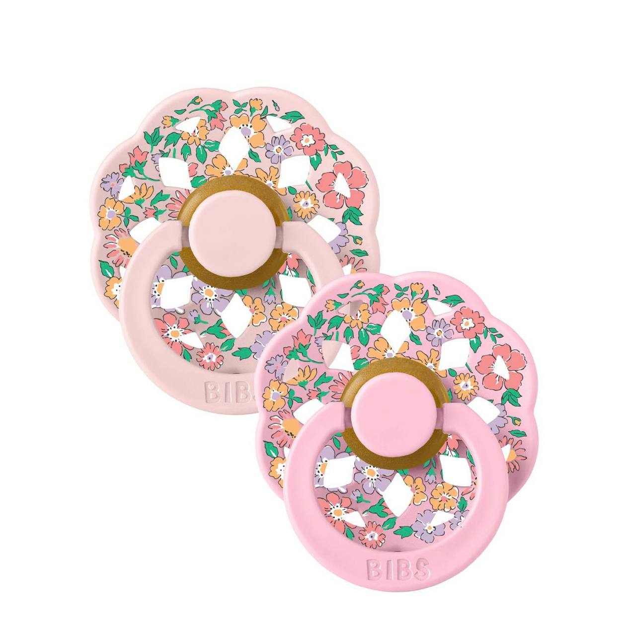 Пустушка Bibs x Liberty Boheme Latex Round (кругла) Oscar Meadow Blossom Mix 0-6 м ( 2 в упаковці )