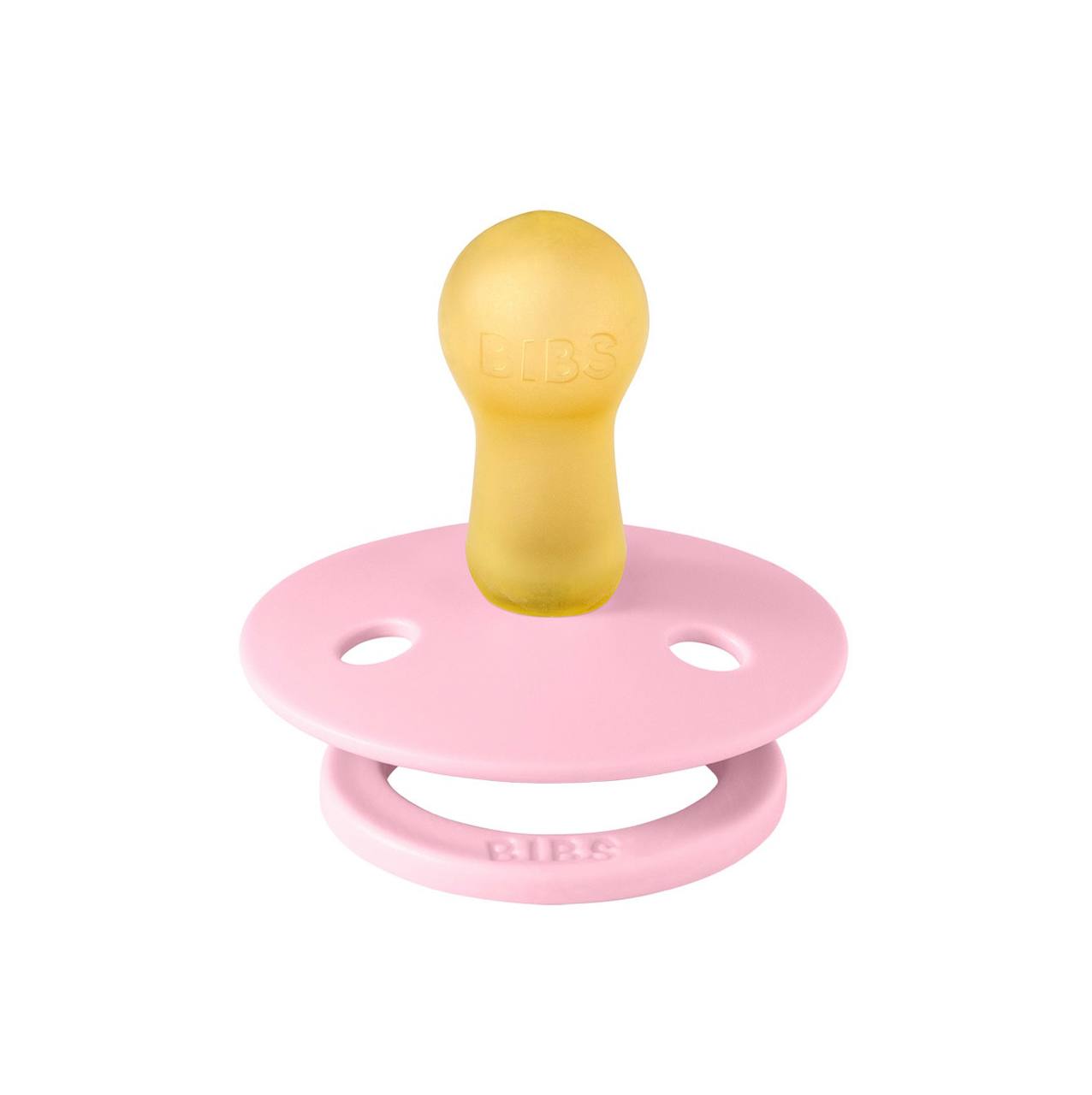 Пустушка BIBS Colour Latex Round (кругла) Baby Pink 0-6 м