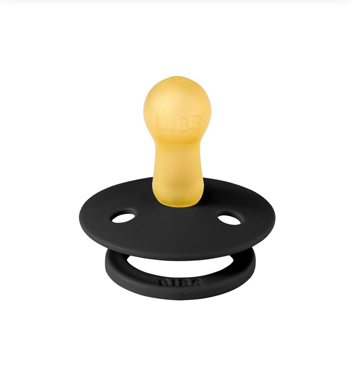 Пустушка BIBS Colour Latex Round (кругла) Black 6-18 м
