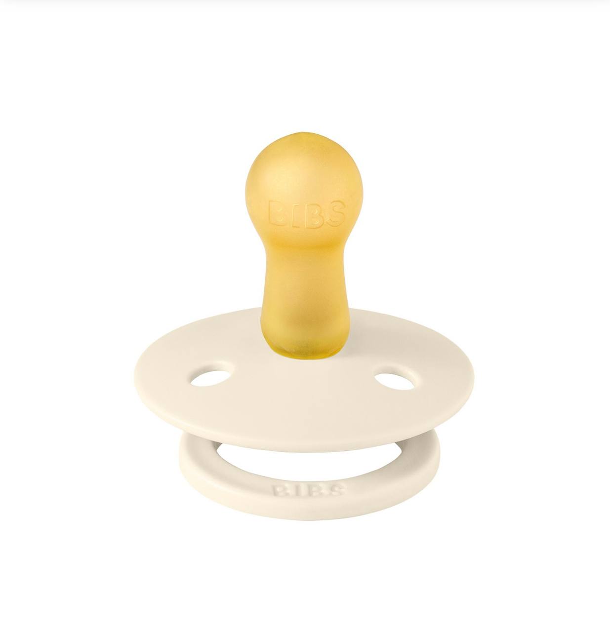 Пустушка BIBS Colour Latex Round (кругла) Ivory 6-18 м