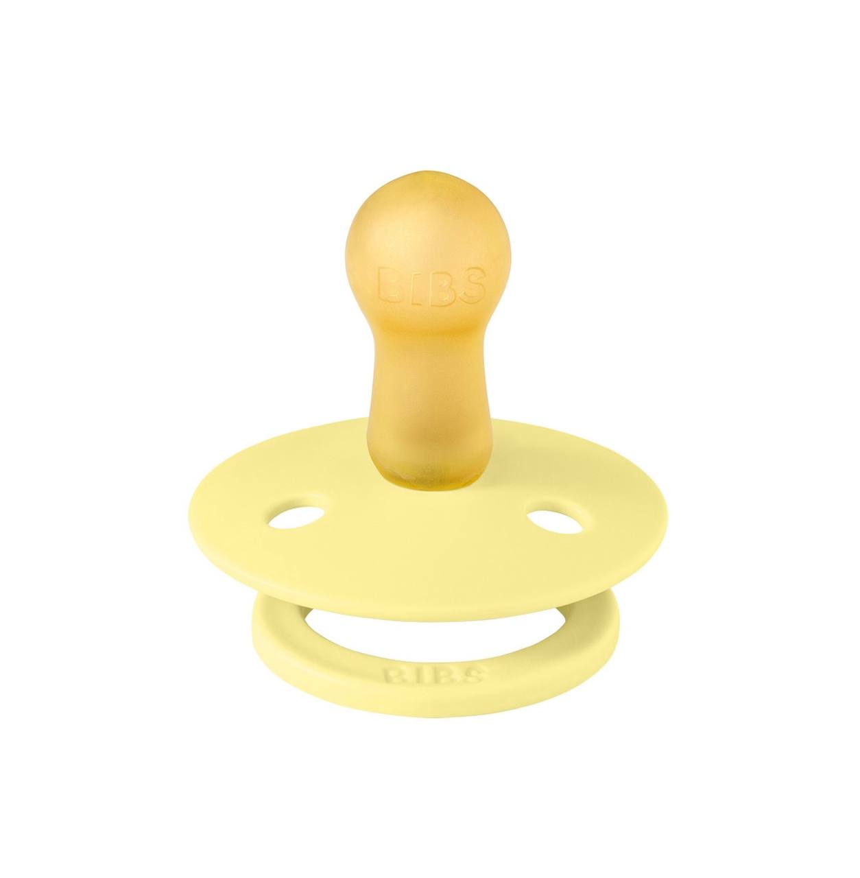 Пустушка BIBS Colour Latex Round (кругла) Sunshine 0-6 м