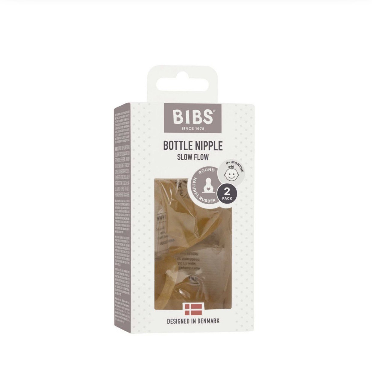 Змінні соски для пляшечки BIBS 2 pack Latex (повільний потік)