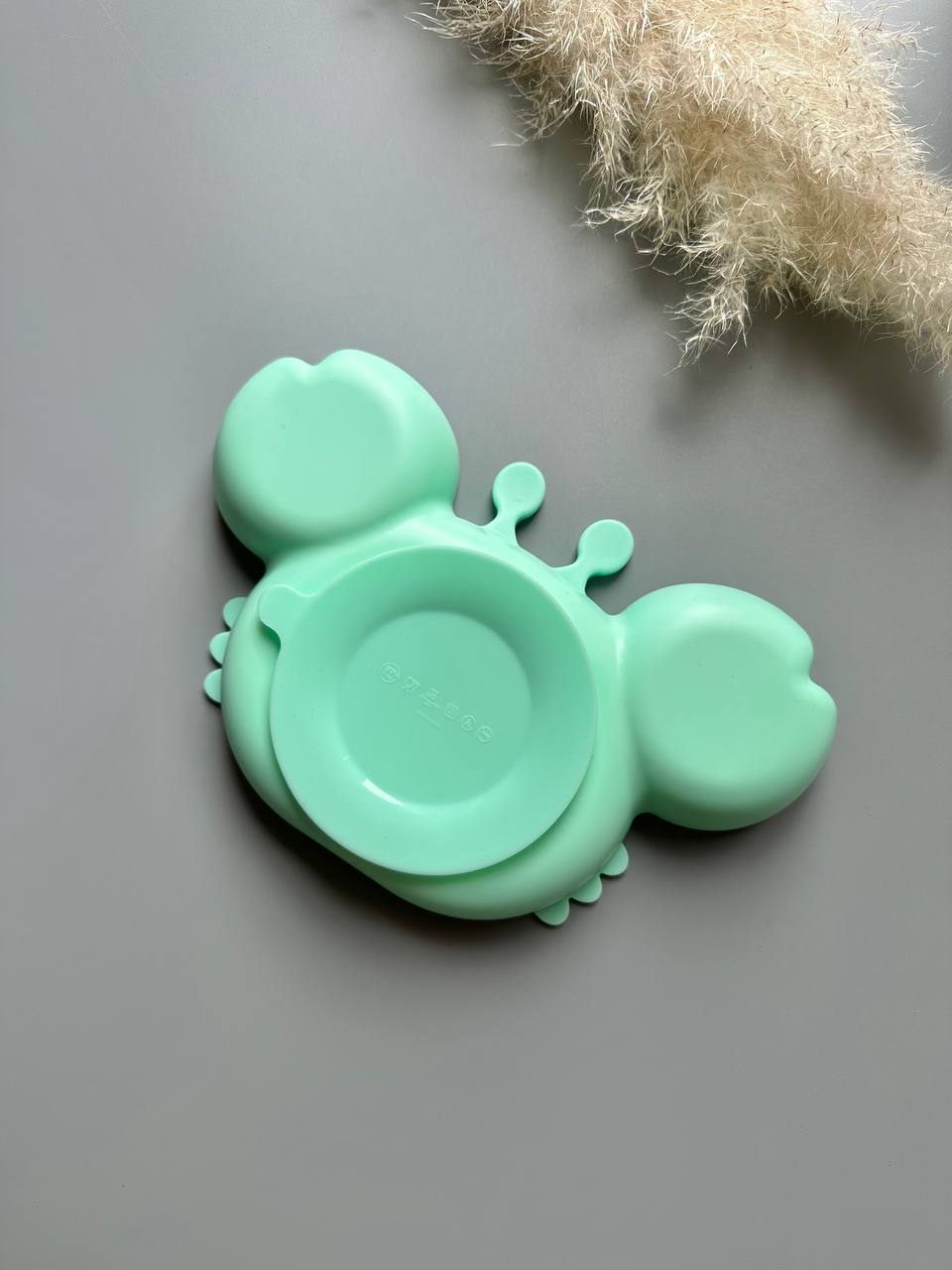 секційна тарілочка Крабик mint-white