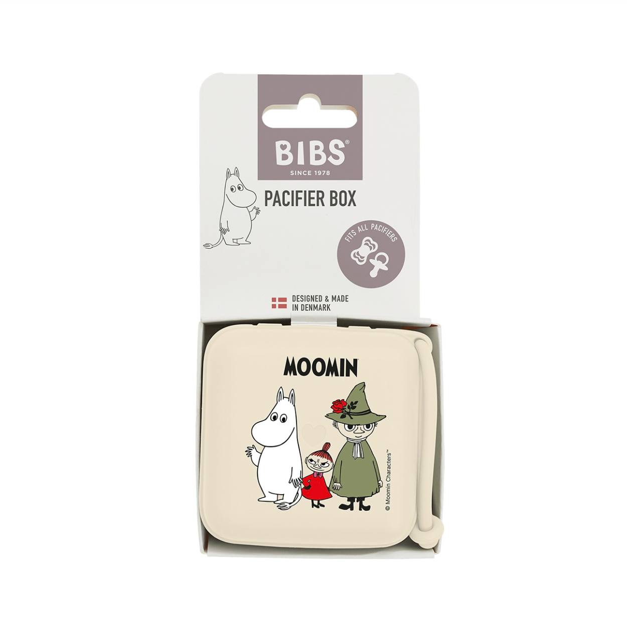 Футляр для пустушки BIBS Moomins Pacifier Box Ivory